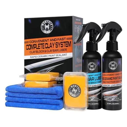 Wontolf Heavy Duty Car Clay Bar Auto Detailing Clay Luber Synthetic Lubricant Kit - Ceramic Coating Spray Ceramic Coating for Car - Maximum Gloss & Unsurpassed Slickness