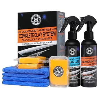 Wontolf Heavy Duty Car Clay Bar Auto Detailing Clay Luber Synthetic Lubricant Kit - Ceramic Coating Spray Ceramic Coating for Car - Maximum Gloss & Unsurpassed Slickness
