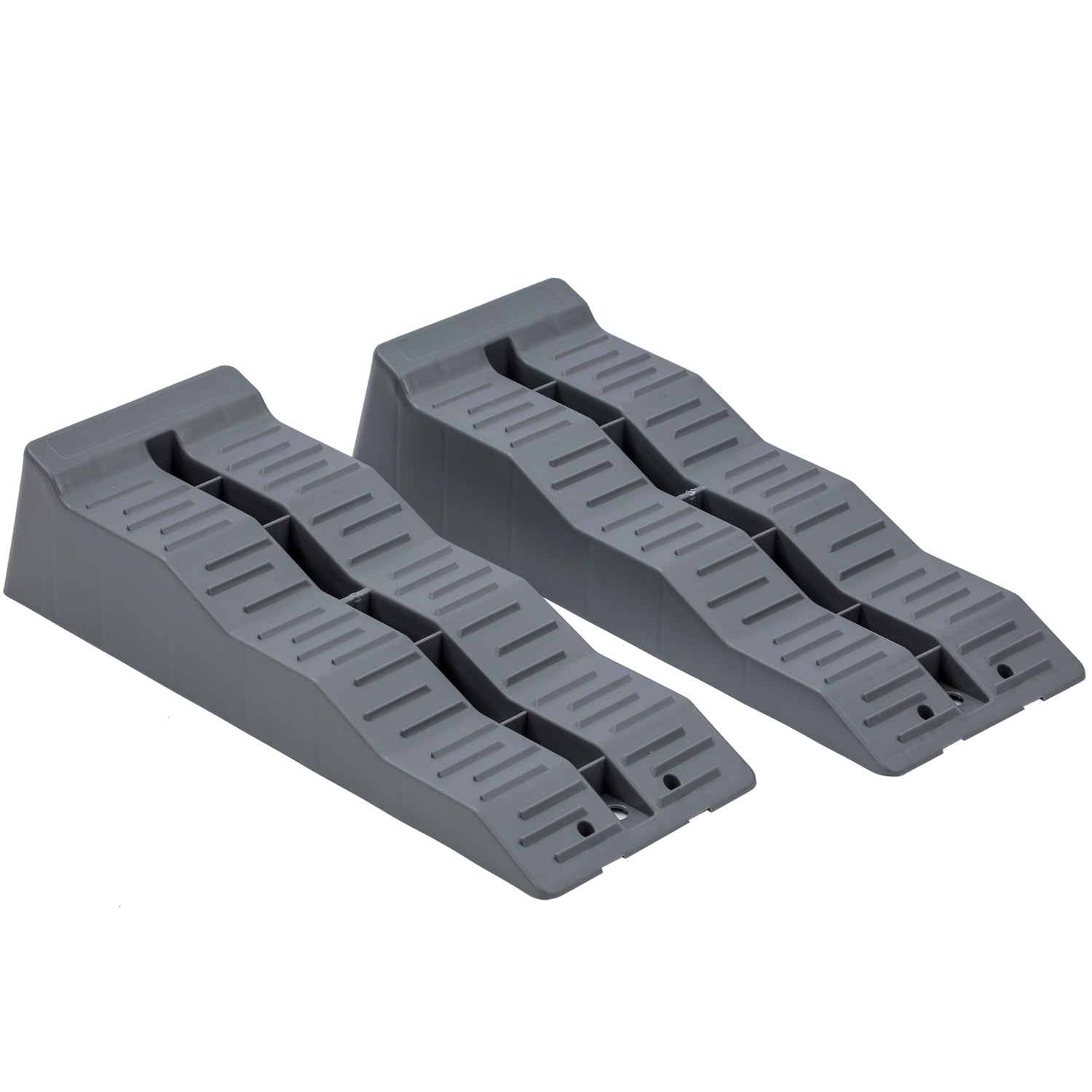 KATSU Rampas de Nivelación 2 Piezas 5 Toneladas 3 Niveles Resistente Cuñas para Caravana