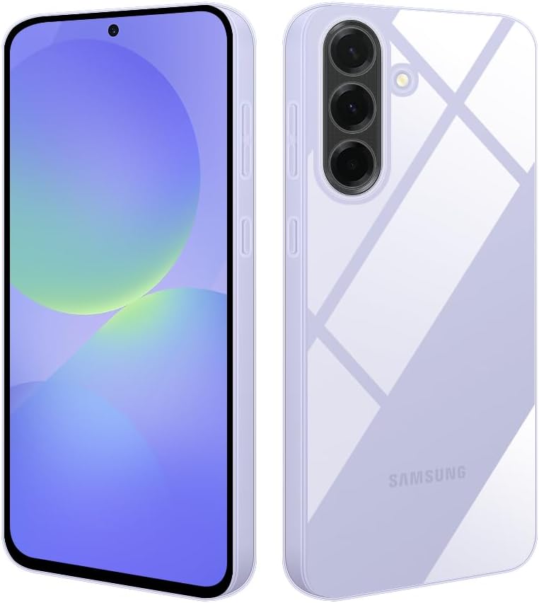 HSP Case for Samsung Galaxy A36 5G Matt Shockproof and Perfect Fit Coloured TPU Silicone Case with Camera Protection Anti-Fingerprint and Dust Protection Transparent