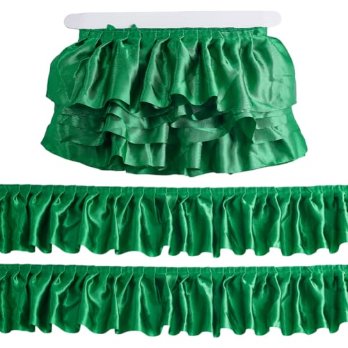 La confezione include: 1 nastro increspato verde da 5 m che fornisce ampio materiale per creazioni su larga scala. Che si tratti di sfondi decorativi per matrimoni, orli per abiti o decorazioni per tende, non c'è bisogno di giunture, basta tagliare alla lunghezza desiderata per un uso senza sforzo