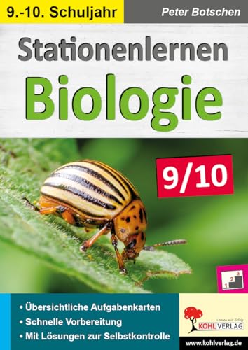 Stationenlernen Biologie Klasse 9 10 Sekundarstufe | Genetik Vererbung Mendel DNA Evolution Nervensystem Proteinbiosynthese Differenzierung Niveaustufen | 84 Kopiervorlagen mit Lösungen | Freiarbeit
