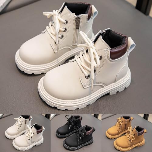 Girls Ankle Boots Side Zipper Combat Boots Non Slip Western Boots Comfort Short Boots for Toddler Little Kid Big Kid4