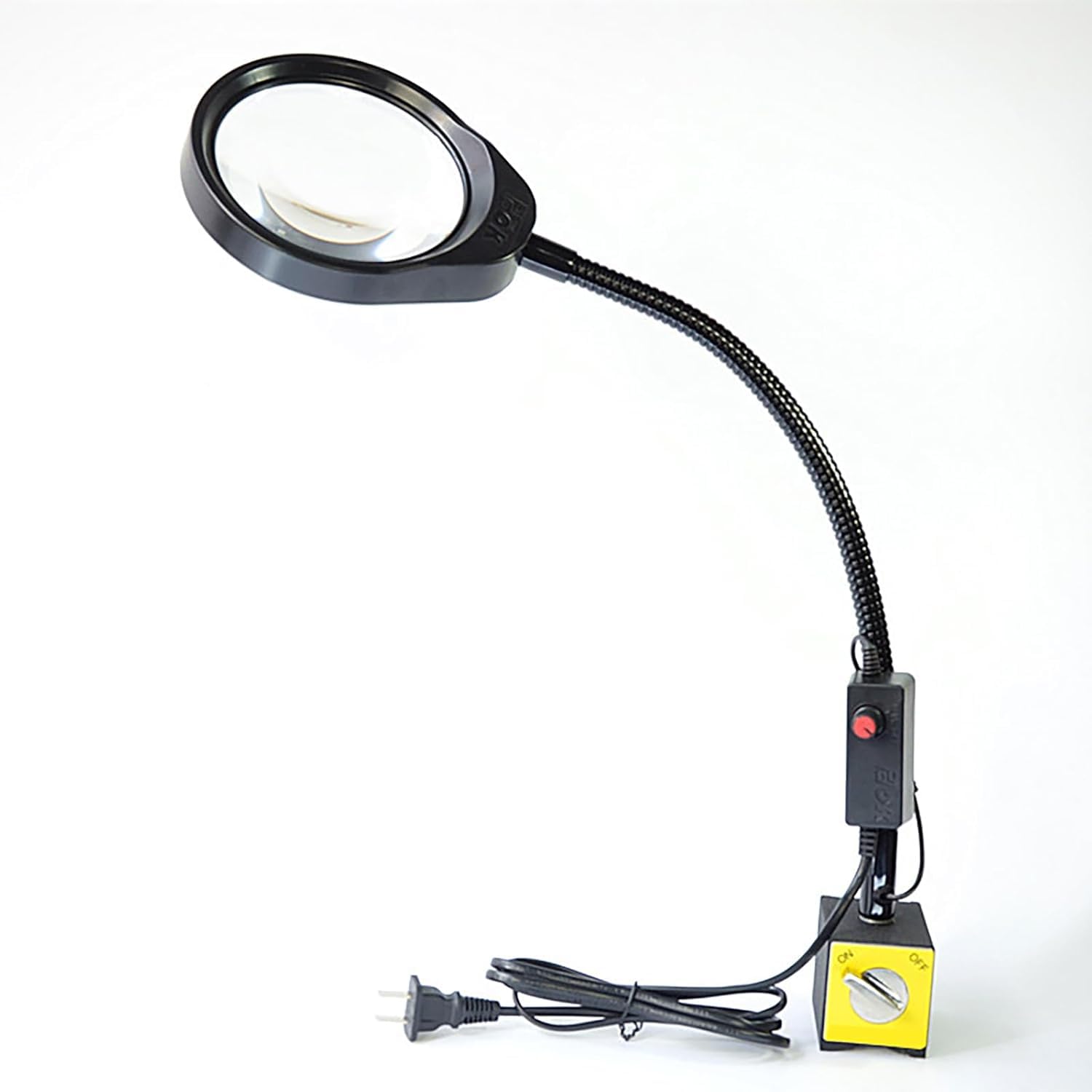 3x 5x 8x 10x powiększająca szklana lampa z elastycznym gęsteczkiem i stabilną podstawą magnesu ręce za darmo do oświetlenia, czytania, studiowania, naprawy, bliskiej pracy, hobby, białego sz