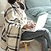 TTXNJKBF Wheelchair Cozy, Wheelchair Blanket, Plaid Shawl Scarf Multifunction Shawl Shoulder Warm Home Office Bedroom Car Trip Subway Plane for Women Lady Winter Use(C)