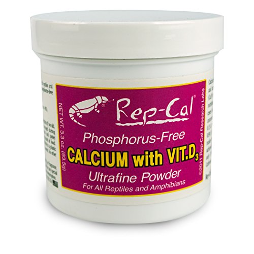 Rep-Cal SRP00200 Phosphorous-Free Calcium Ultrafine Powder Reptile/Amphibian Supplement with Vitamin D3