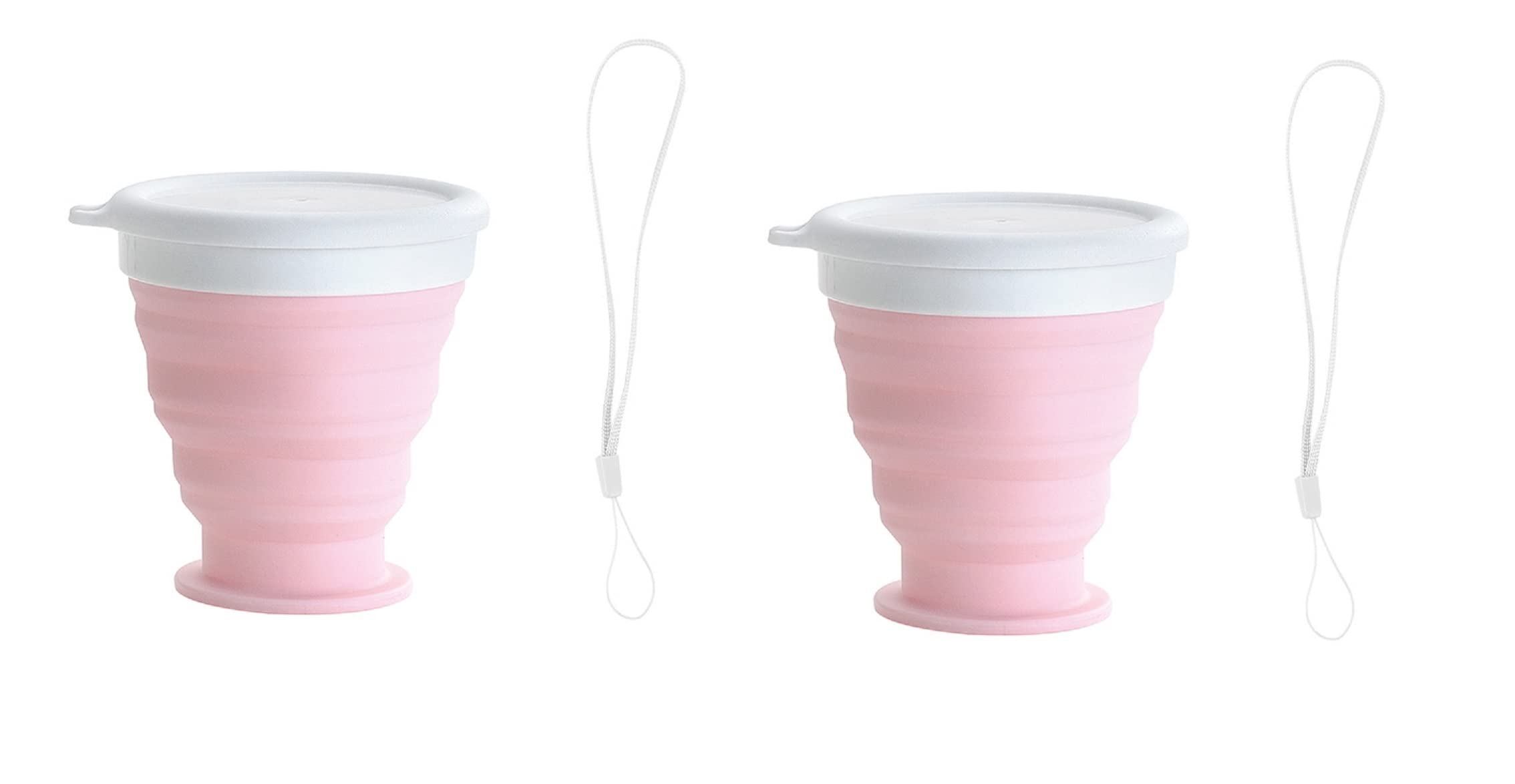 TASKHOUSE Collapsible Outdoor Travel Cup Silicone Folding Water Cups with Lids Reusable Drinking Glasses hot Cups Mug 200ml Pack of 2 (Pink) (B0BZ8GCMPN) Amazon Price History, Amazon Price Tracker