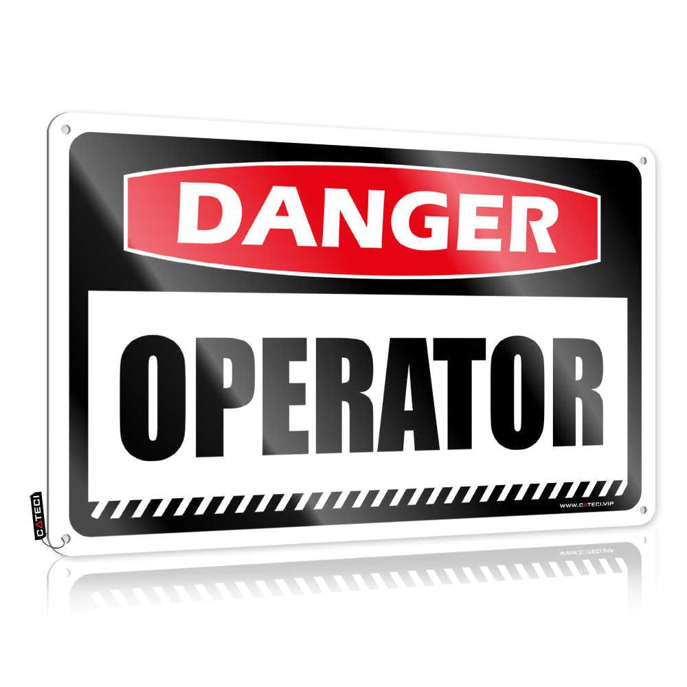 Fzfn Colour Danger Operator Funny Vintage Signs Guest | Scandinavian Waterproof Decorative Wall Art(30X40cm)