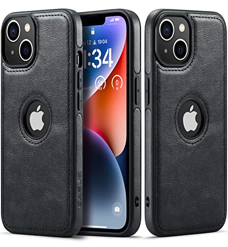 Étui en cuir végétalien iPhone 14 Casus, coque de protection fine et élégante