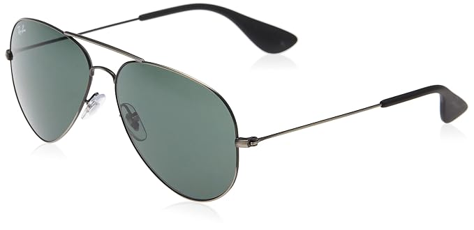 Buy Ray-Ban Men-Women Aviator Sunglasses Black Frame Grey Lens Medium