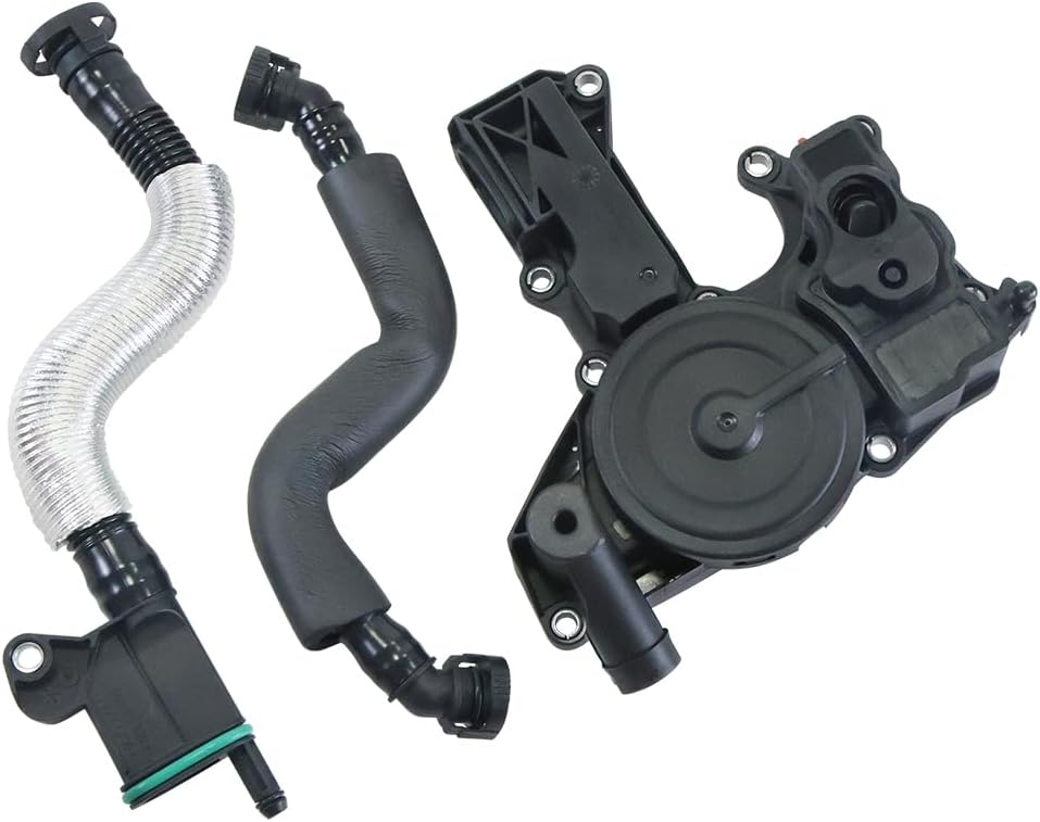 3PCS PCV Valve Engine Crankcase Vent Oil Separator Breather Hose Compatible with Audi A3 A4 A5 Compatible with Volkswagen Beetle CC Eos Jetta Replace 06H103495AB 06H103495AH 06H103495B
