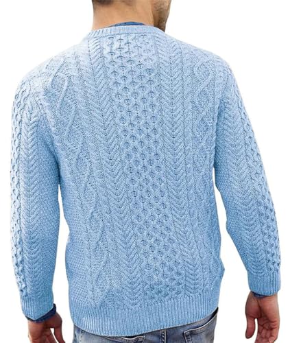 Men's Knit Pullover - Autumn Winter Solid Color Fashionable Large Size Sweater2