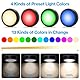 Cadrim RGB Schrankleuchten mit 2 Fernbedienung, LED Schrankbeleuchtung Nachtlicht Schranklicht 13 Farben RGB Schrank Lichter, Batteriebetriebene Schrankleuchten Beleuchtung Dimmbar (Schwarz, 6 stuck)