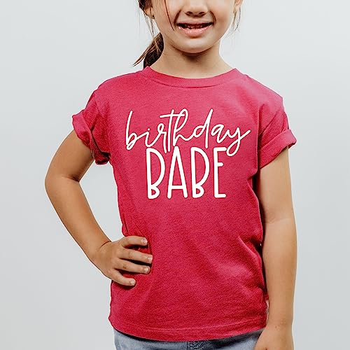Olive Loves Apple Birthday Babe All Ages Birthday Shirt For Girls White On Mauve Shirt 12 Months #TOP3