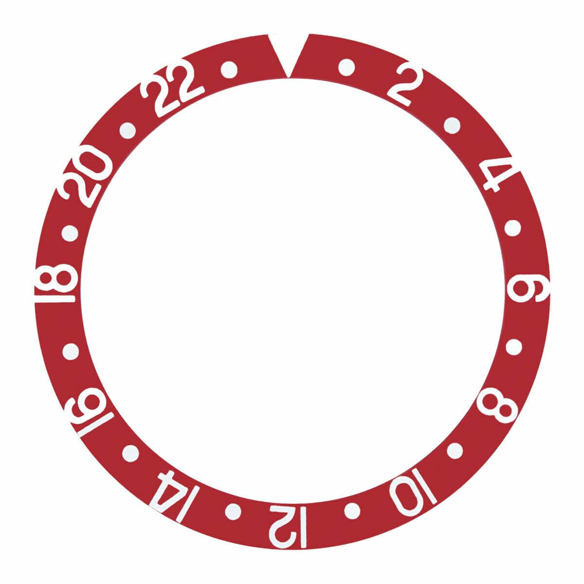 Ewatchparts BEZEL INSERT ALUMINUM COMPATIBLE WITH ROLEX GMT 16700 16710 16713 16718 16760 RED COLOR