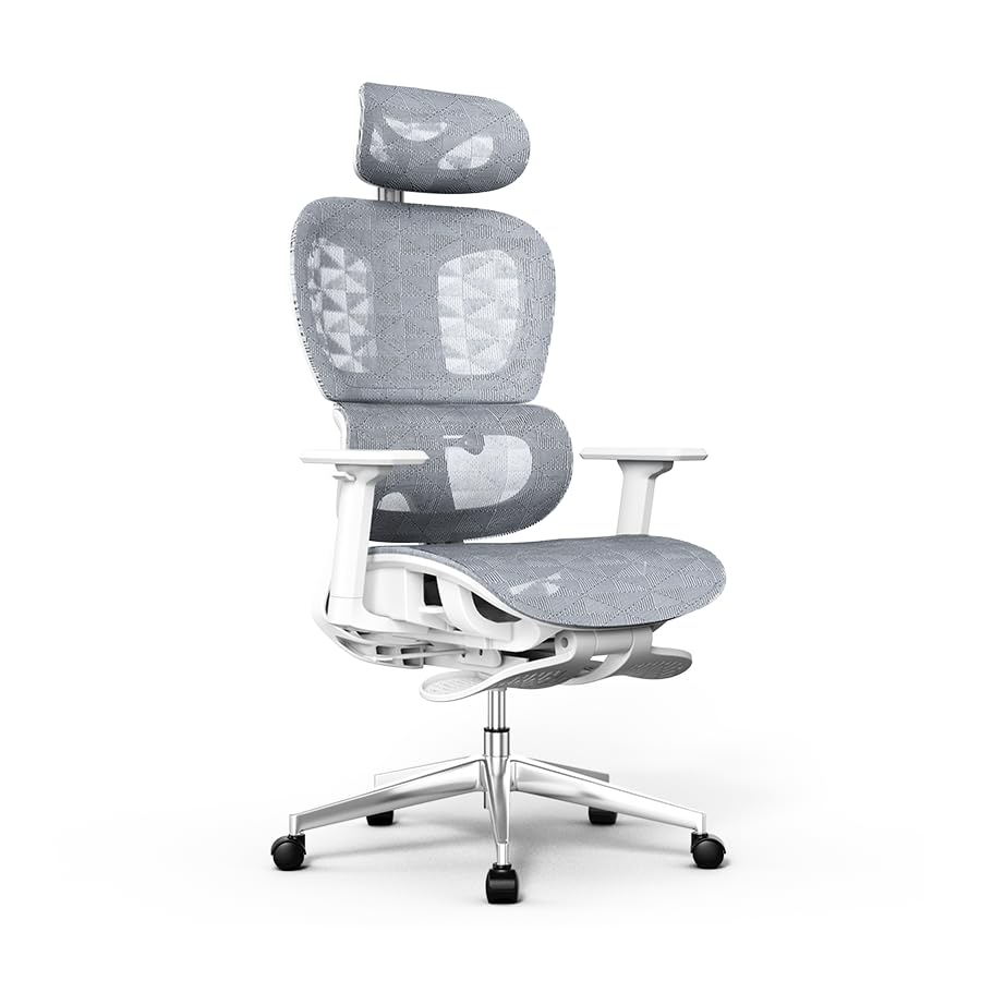 Cadeira De Escritório Ergonômica Sensetup Cosy T03 Mesh (Branco)
