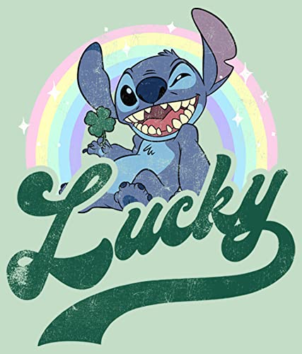 Disney Lilo & Stitch Lucky Rainbow Girl's Heather Crew Tee2