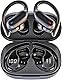 TRAUSI Wireless Earbuds Bluetooth Kopfhörer, Bluetooth 5.3 Stereo Over Ear Buds, Noise Cancelling Mic, IPX7 Waterproof Headset für Workout/Laufen, Schwarz