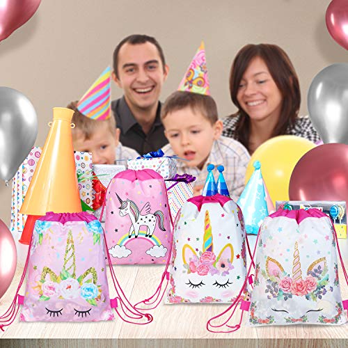 Magigift Unicorn Party Favors Bags Drawstring Gifts Bags For Kids Party Decoration (12Pack) #TOP5