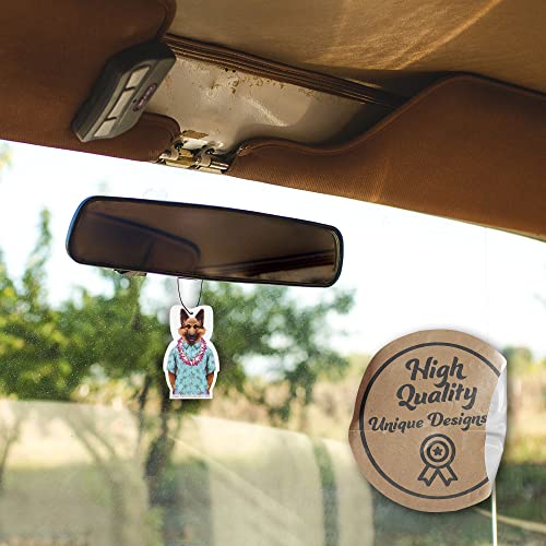 Image of Dog Car Air Freshener 4 Pack German Shepherd Scented With Premium Oils By Fresh Fresheners (4 Pack)