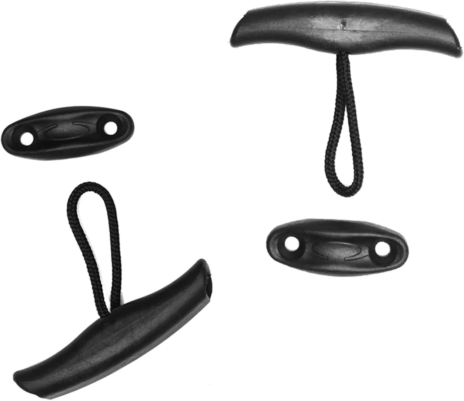 Kayak Handles 10Pcs Universal Marine Canoe Kayak Pull Toggle Dinghy Carry Handle with Cord Without Screws for Portable Boats