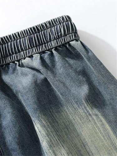 Men's Jeans with Flip Pockets Thin and Lightweight Denim Work Pants Large Size Wide Leg Loose Jeans3