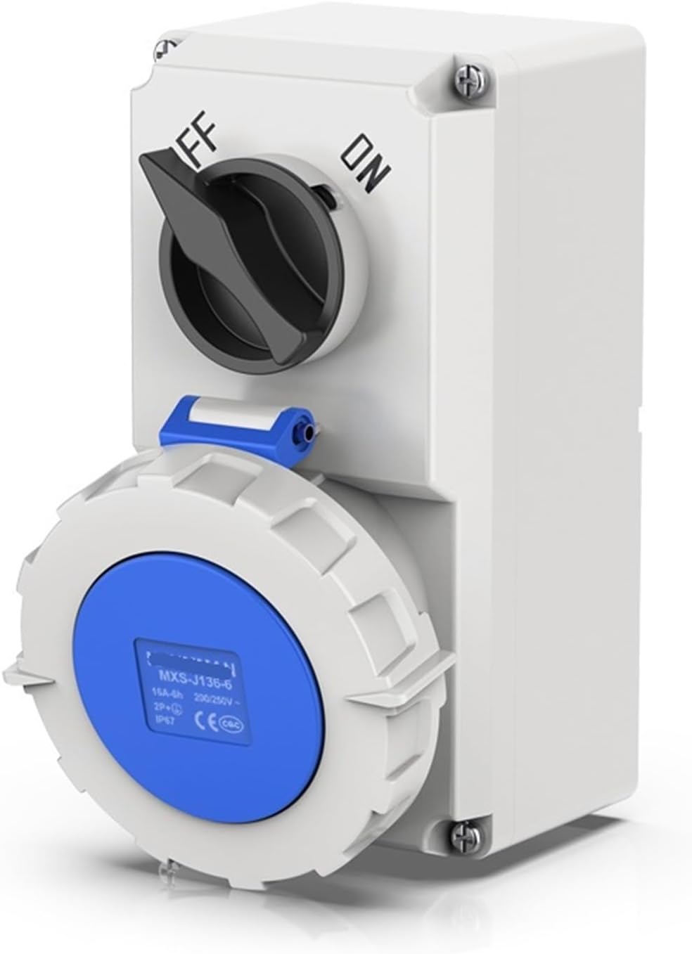 Mechanical interlock B surface mounted switch with socket 16-63A IP67/44(32A 3P IP44)