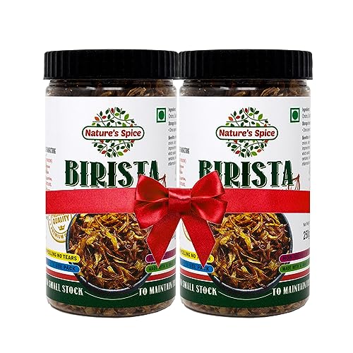 Image of Nature's Spice Birista Fresh Crispy Fried Onion - Pack of 2 (250g Each) Golden Pyaz Used for Biryani, Noodles, Gravies & Indian Curries | Healthy & Tasty Snack | Good Source of Dietary Fiber.