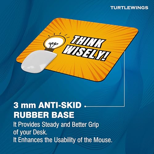 Image of TURTLEWINGS | Mousepad | Inspirational Quote Mousepad - 22x18 cm, 3mm Thick | Abstract Design Non-Slip Rubber Base | Office, Study & Gaming Use | Premium Smooth Surface 2 (Design 03)