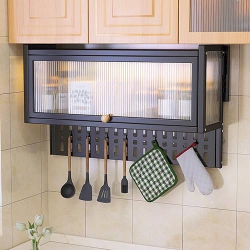 Multifunctional Punch-Free Wall-Mounted Kitchen Rack - Microwave & Spice Pot Storage Organizer, Anti-Tip Design for Kitchen & Living Room, Space-Saving Cabinet Solution