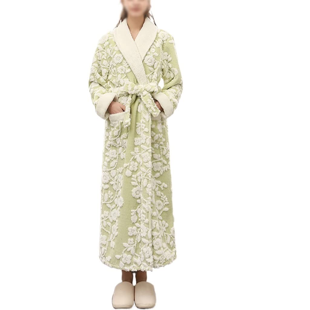 Pyjama hiver peignoir 3D grande taille chaud et épais vert
