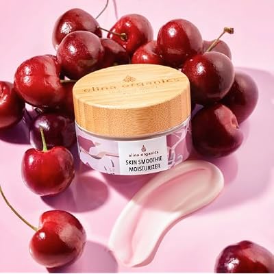 Skin Smoothie Moisturizer, 1oz Lightweight Daily Cream with Acerola Cherry, Jojoba, Hyaluronic Acid, Peptides & Bakuchiol Hydrating Plant-Based Moisturizer for Smooth, Balanced Skin