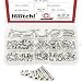 Hilitchi 180-Piece Metric M5 Hex Socket Flat Head Countersunk Bolts Screw Nut Assortment Kit - 304 Stainless Steel