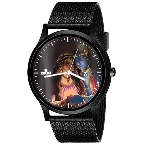 AROA Watch New Watch for Radhe Krishna Art Model : 637 Black Metal Type Analog Black Strap Watch Black Dial for Men Stylish Watch for Boys (B0C6Q5VXP6) Amazon Price History, Amazon Price Tracker