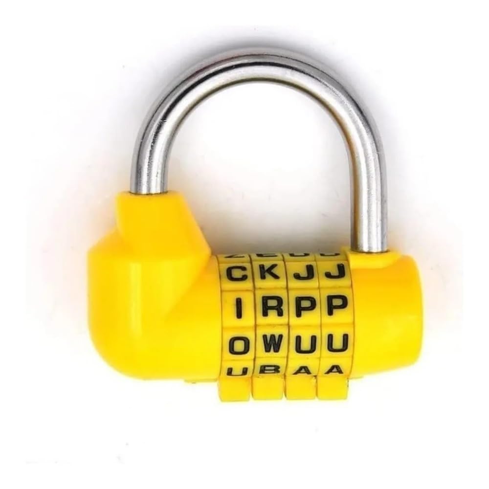 Suitcase Locks, Combination Travel SecurityCode Lock Diary Password HighGrade Digital Padlock Multicolor(Yellow)