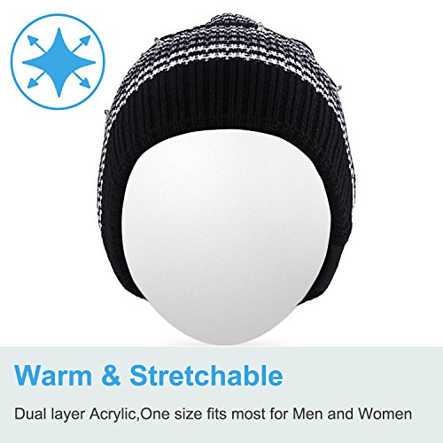 image for Qshell LED String Light Up Beanie Hat Knit Cap with Copper Wire Colorf