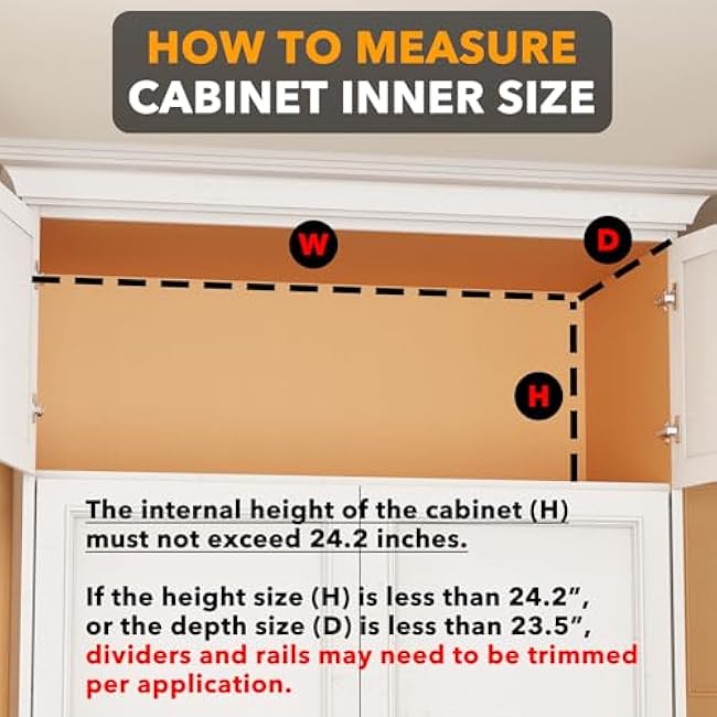 SpaceAid 6 Pack Tray Dividers for Cabinets, Bamboo Kitchen Cookie Baking Sheet Organizer for Cabinet, Vertical Pan and Trays Organizers for Pantry Storage