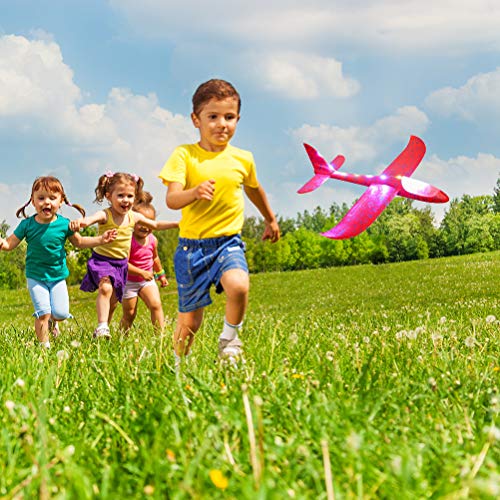 LED Light Up Glider Vliegtuig Model Toy Manual gooien Foam Glider Vliegtuig met Dual Flight Modes Gift for Kids LED… - Image 7