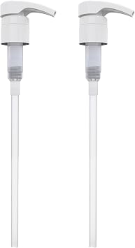 BRIGHTFROM Universal Dispensing Pump, Perfect for Shampoo & Conditioner 1 L 33.8 OZ - Fits Popular Brands or Any Refillable Bottles from 12oz to 33.8oz with 28/410 Neck Size, White Pack of 2
