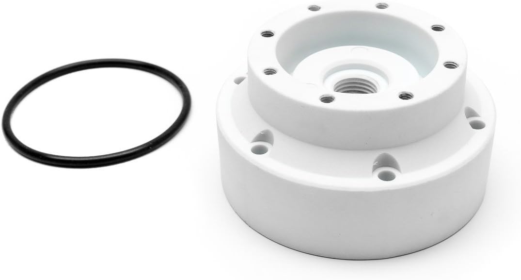 Monsoon MMRS End Cap (MMRS-FDP-Base) with Round Fill/Drain Port, White