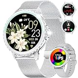 Montre intelligente de fitness et de suivi sportif pour les filles : Cette smartwatch pour Android de 1,32 pouce, avec écran couleur d'une résolution de 360*360, dispose de 20 modes sportifs, dont la marche, la course, le vélo, le badminton et bien d'autres. Elle peut suivre les données de votre activité quotidienne telles que les pas, la durée de l'exercice, le kilométrage et les calories brûlées, et enregistrer 30 jours de données d'exercice.