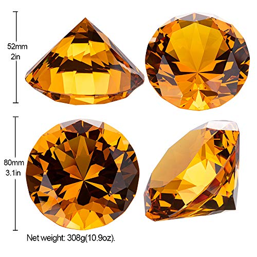 Longwin 80Mm(3.1 Inch) Crystal Diamond Paperweight Jewels Wedding Decorations Centerpieces Home Decor #TOP3