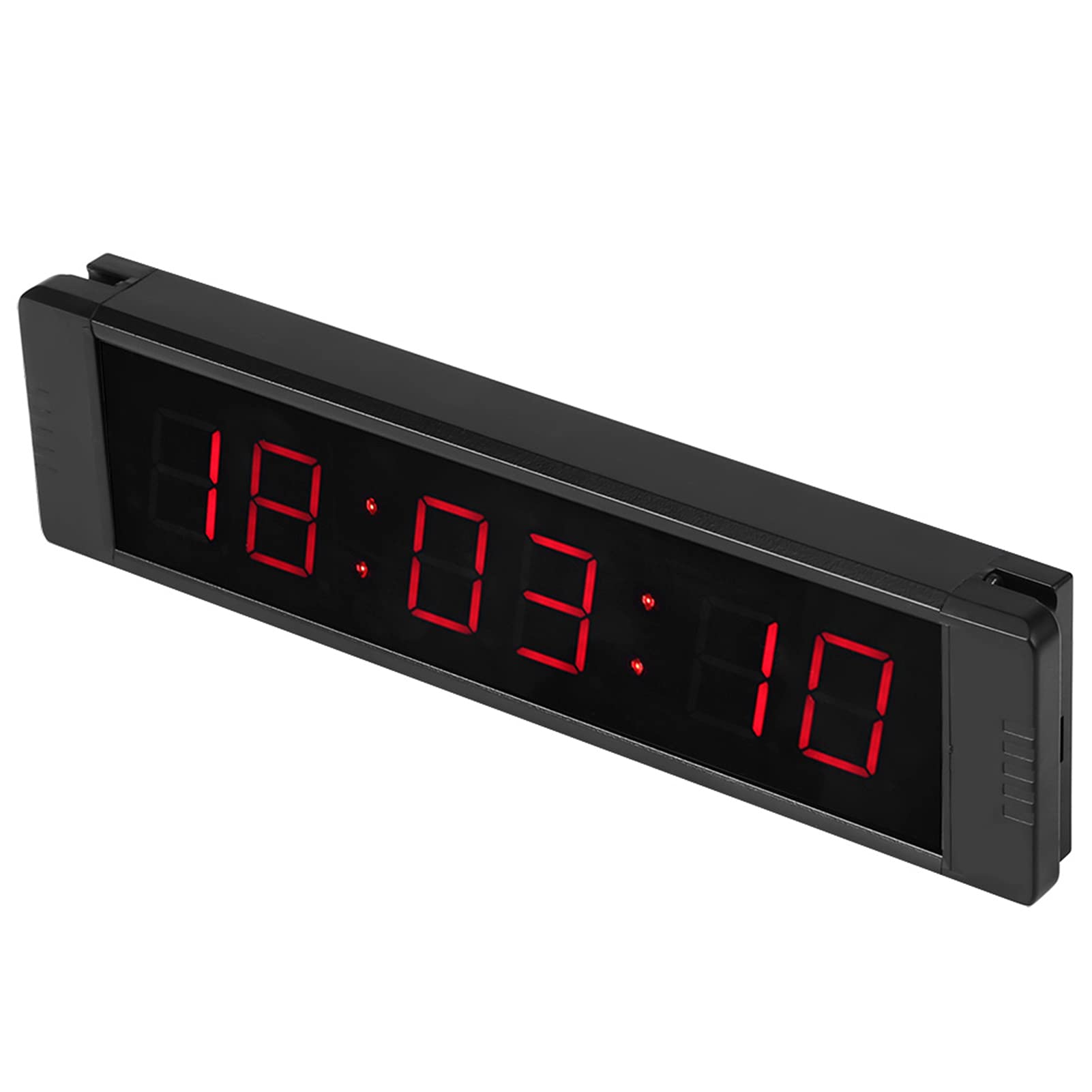Topiky Grande Timer Digitale da Palestra Orologio LED Rosso con Telecomando per Palestra Domestica e Studio. Lega di Alluminio a 6 Cifre