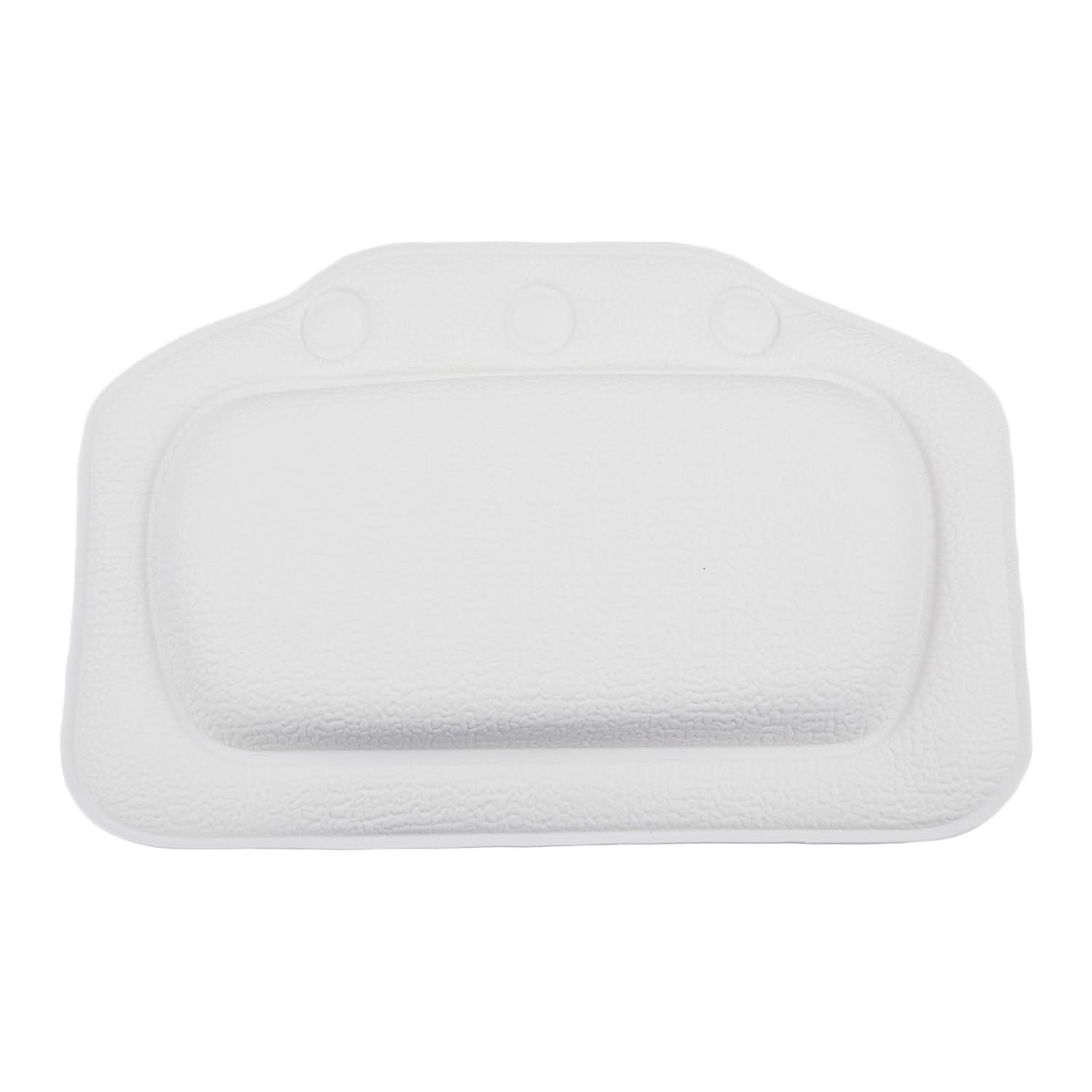 Tabanzhe White Bath Pillow For Tub – Soft Pvc Foam, 3 Strong Suction Cups For Neck & Back Support,Waterproof Relaxing Bathtub Cushion Bath Accessories