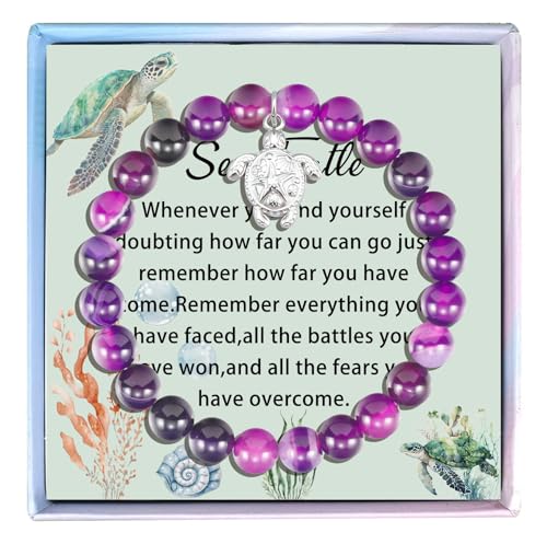 MollyQueen Sea Turtle Bracelet - Gifts for Turtle Lovers, Inspirational Jewelry for Christmas or Birthday