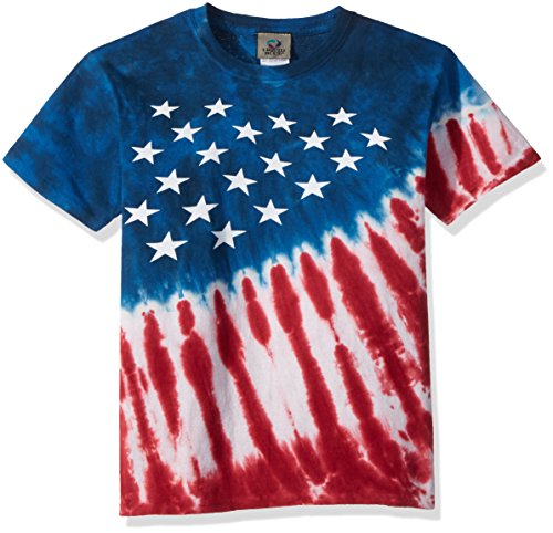 Liquid Blue Unisex-Child Patriotic Stars & Stripes Short Sleeve T-Shirt