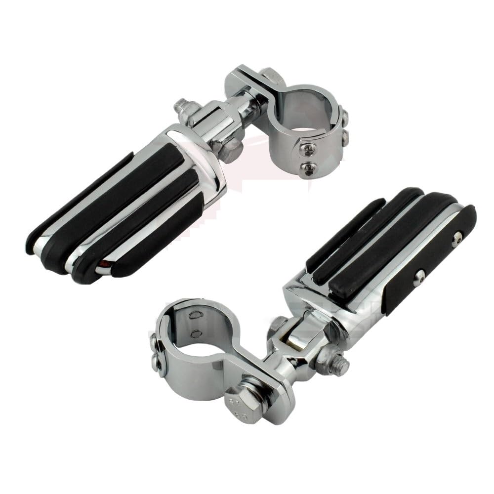 Pedane Pieghevoli Per Moto Da 1 Pollice - Supporti Per Poggiapiedi In Metallo E Gomma - Foto 4