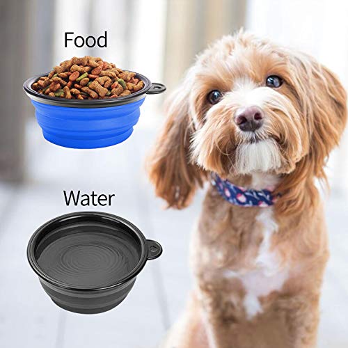 AGECASH A Collapsible Dog Bowls, Portable Travel Dog Bowls, Expandable for Cat Dog Water Bowls Food Feeding, 2 Pack… - Image 4