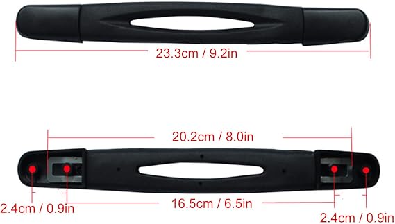 Universal Luggage Handle, Durable Plastic Replacement Carry Handle with Elastic Strap for Suitcases Boxes and Luggage Repair 23.3cm 9.2in Length