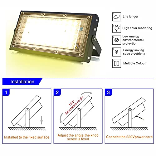 Image of MLD 30W Led Flood Light AC 230V Waterproof Brick focus Floodlights for indoor outdoor Lights | Yellow /Warm White | 30 Watt | Pack Of 8